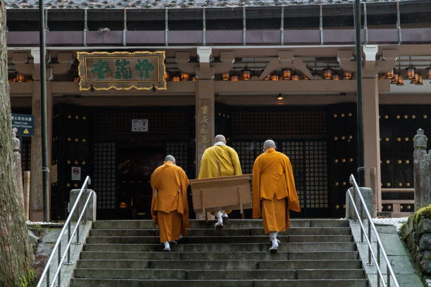 Meditation retreat Buddhist temple Koya-san Japan